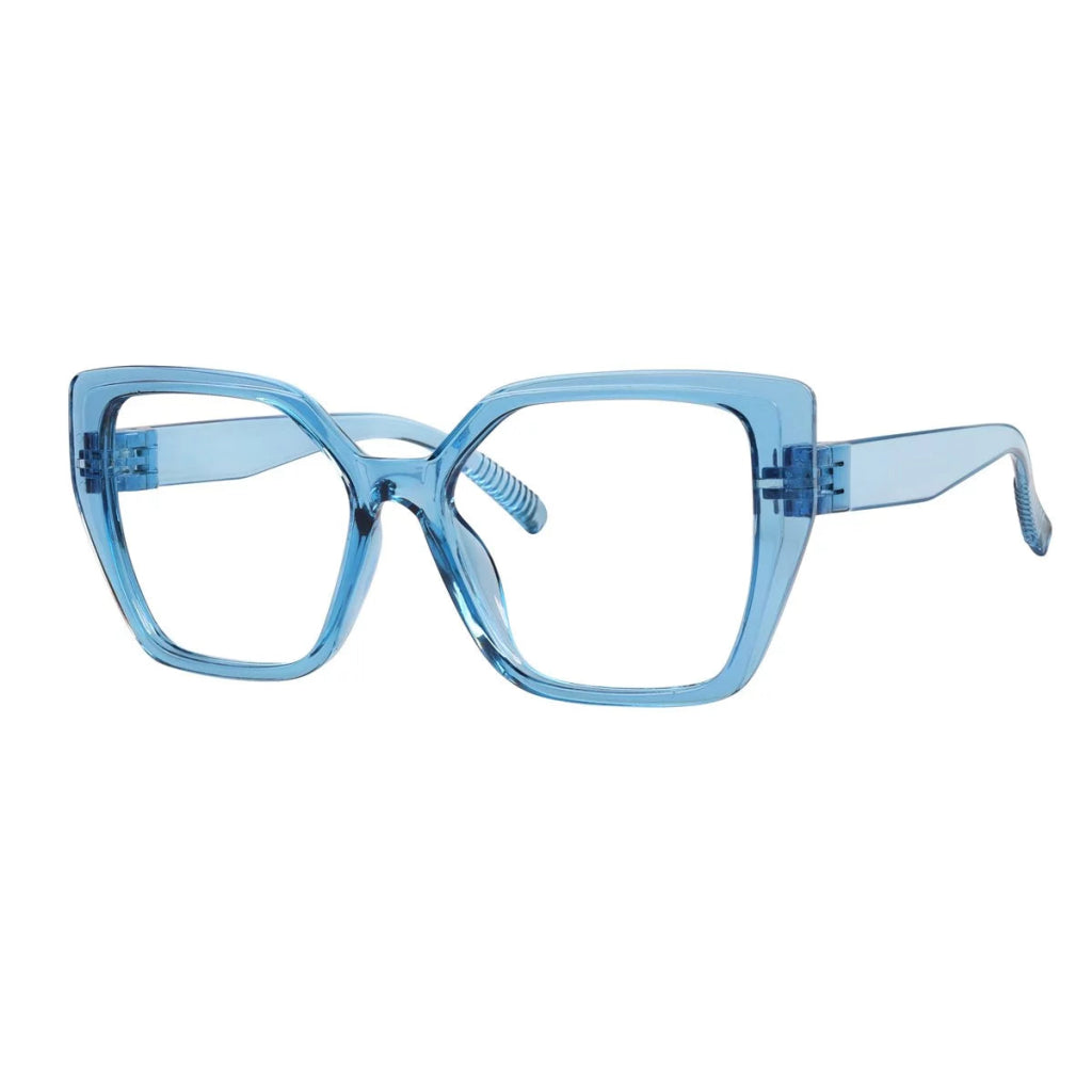 30% Blue Light Blocking Reading Glasses Oversized Screwless R2314 - B15eyekeeper.com