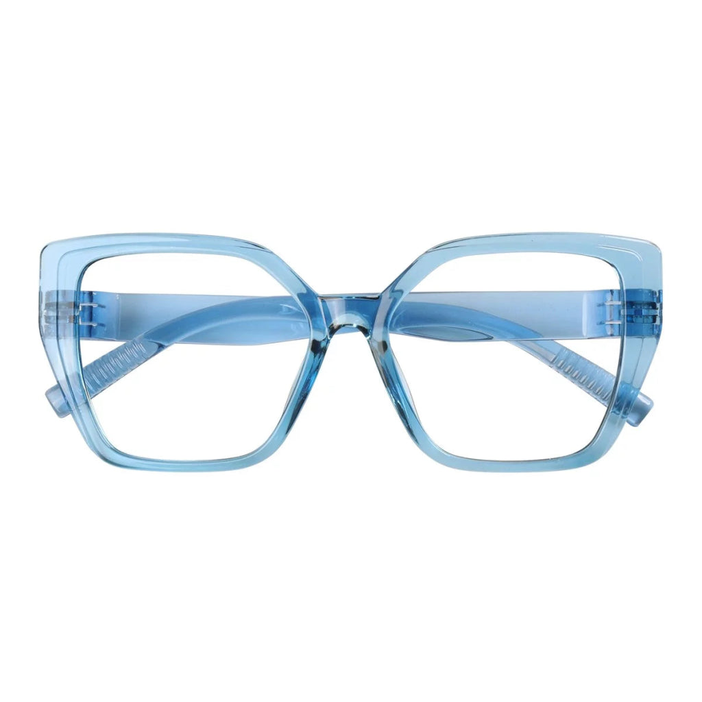 30% Blue Light Blocking Reading Glasses Oversized Screwless R2314 - B15eyekeeper.com