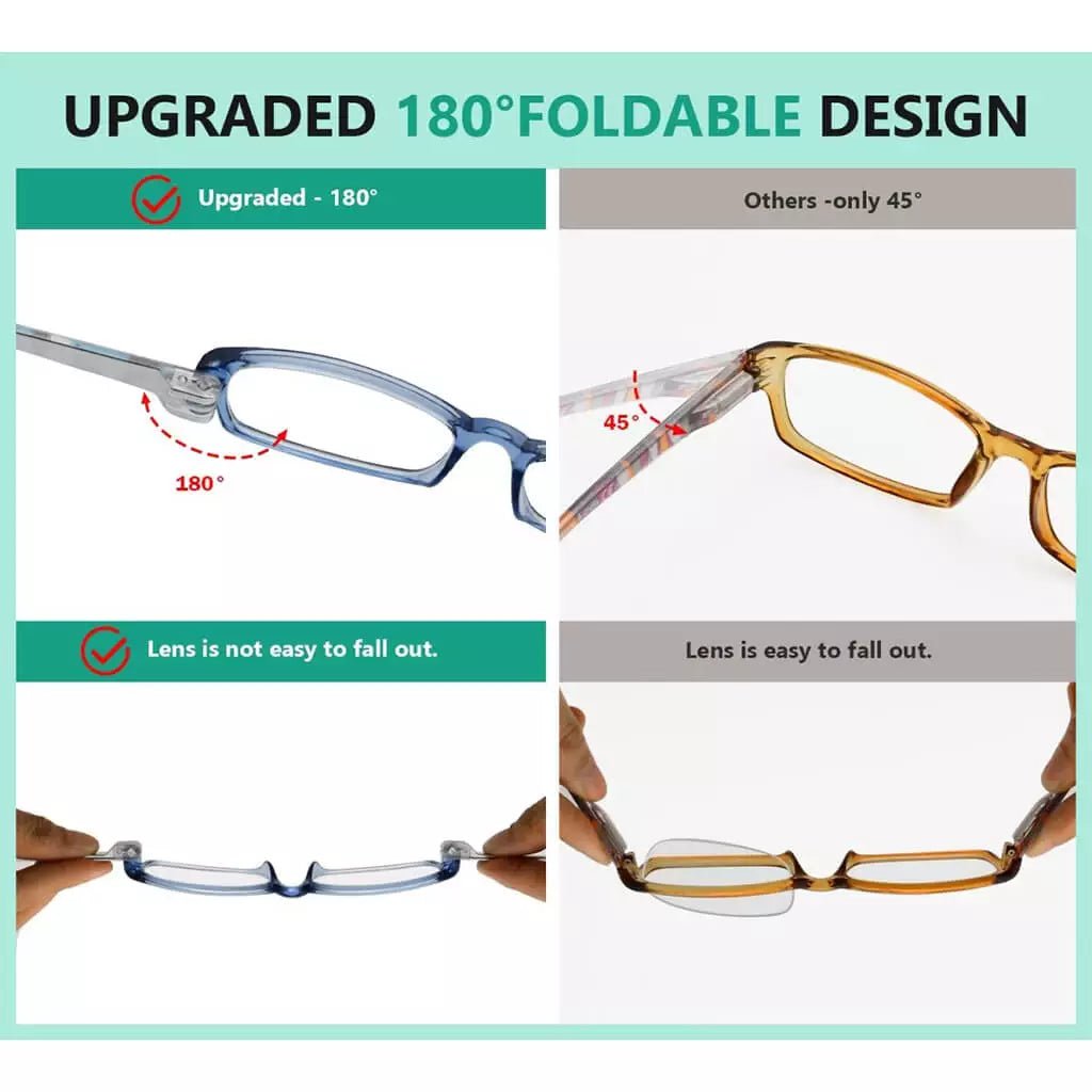 5 Pack Patterned Temples Metalless Screwless Reading Glasses NRT1803eyekeeper.com