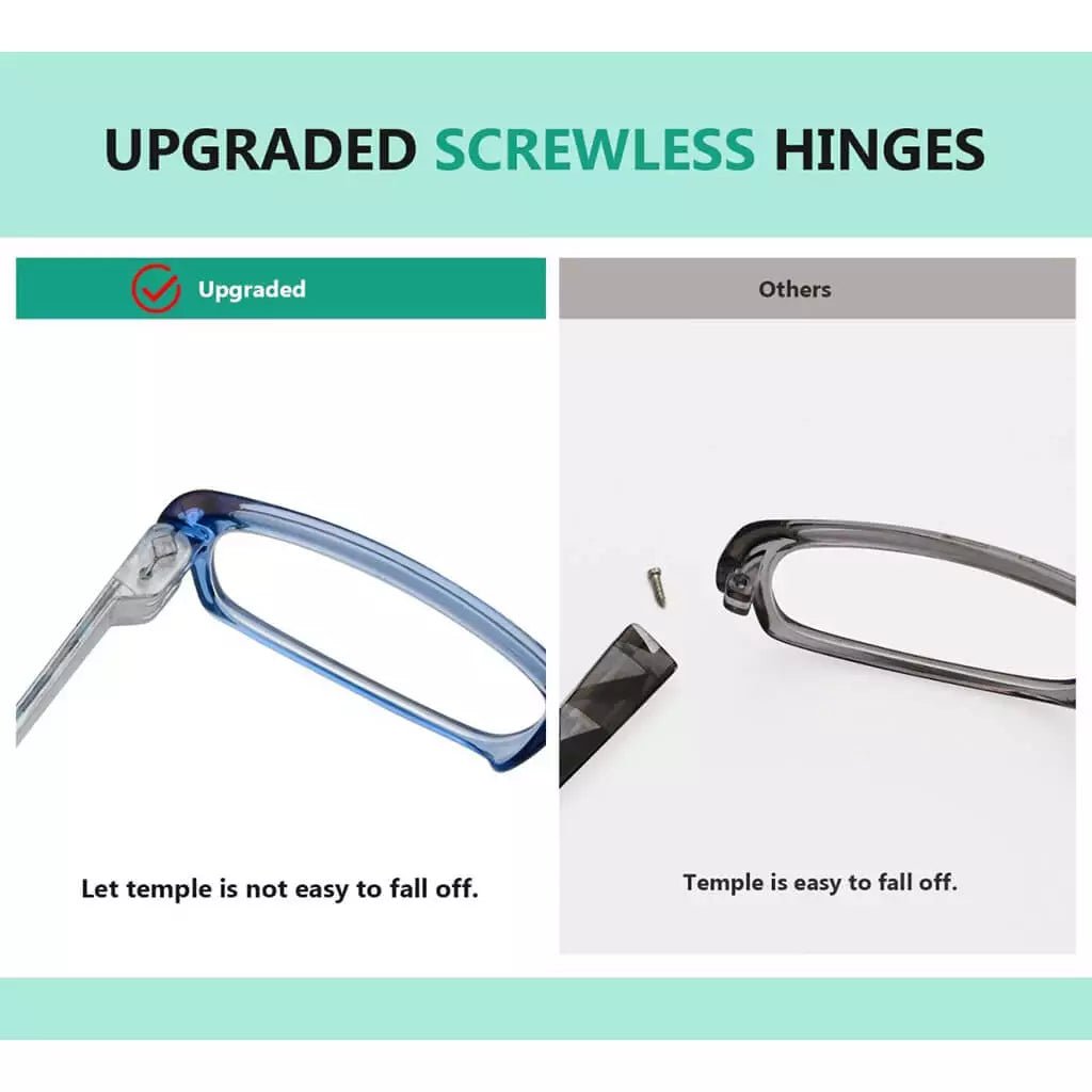 5 Pack Patterned Temples Metalless Screwless Reading Glasses NRT1803eyekeeper.com