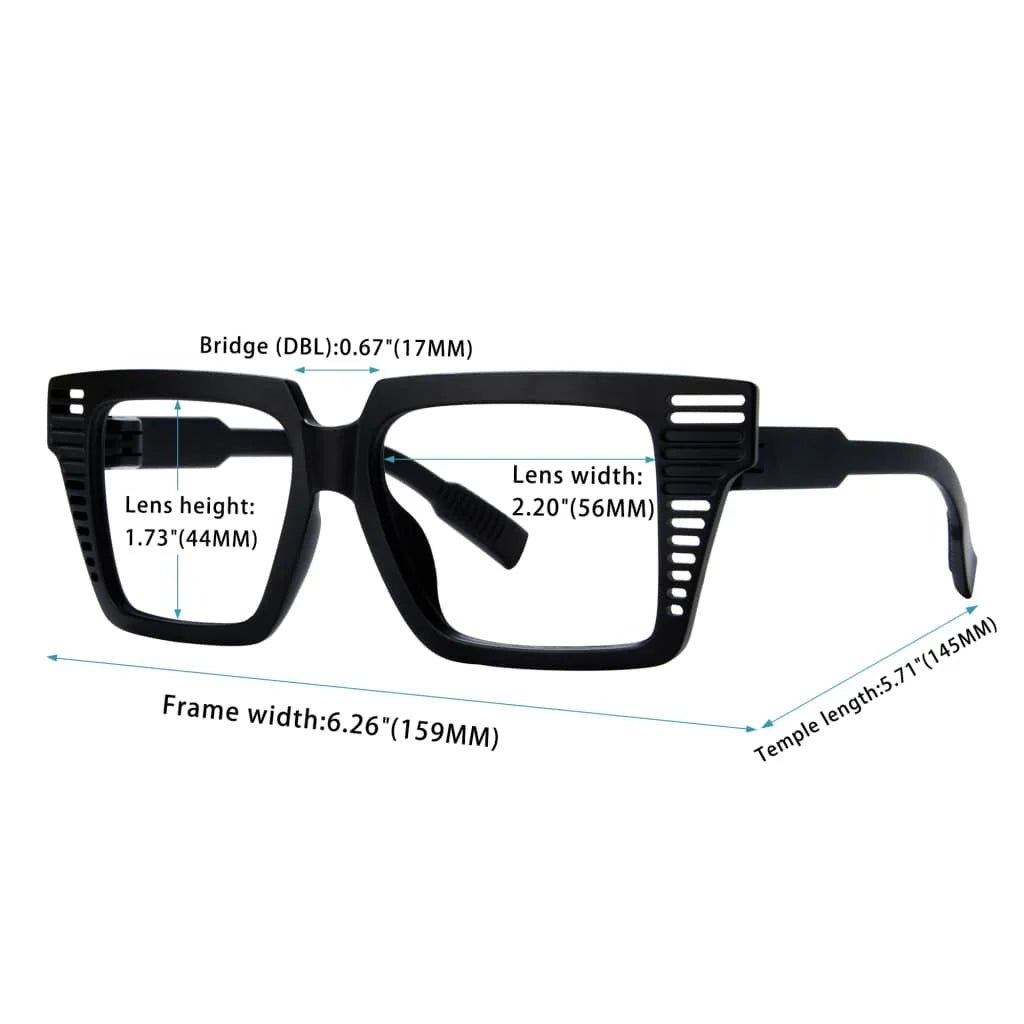 6 Pack 30% Blue Light Blocking Metalless Screwless Huge Reading Glasses R2503 - B15eyekeeper.com
