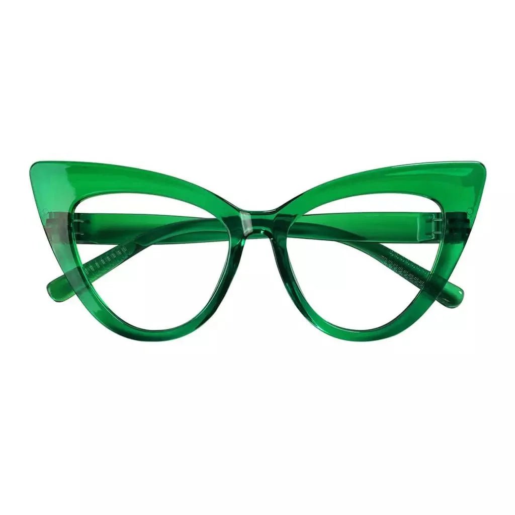 Cat - eye 30% Blue Light Blocking Reading Glasses Oversized Screwless R2318 - B15eyekeeper.com