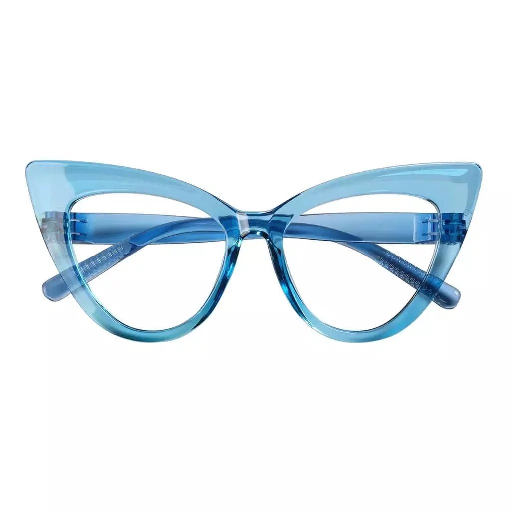 Cat - eye 30% Blue Light Blocking Reading Glasses Oversized Screwless R2318 - B15eyekeeper.com