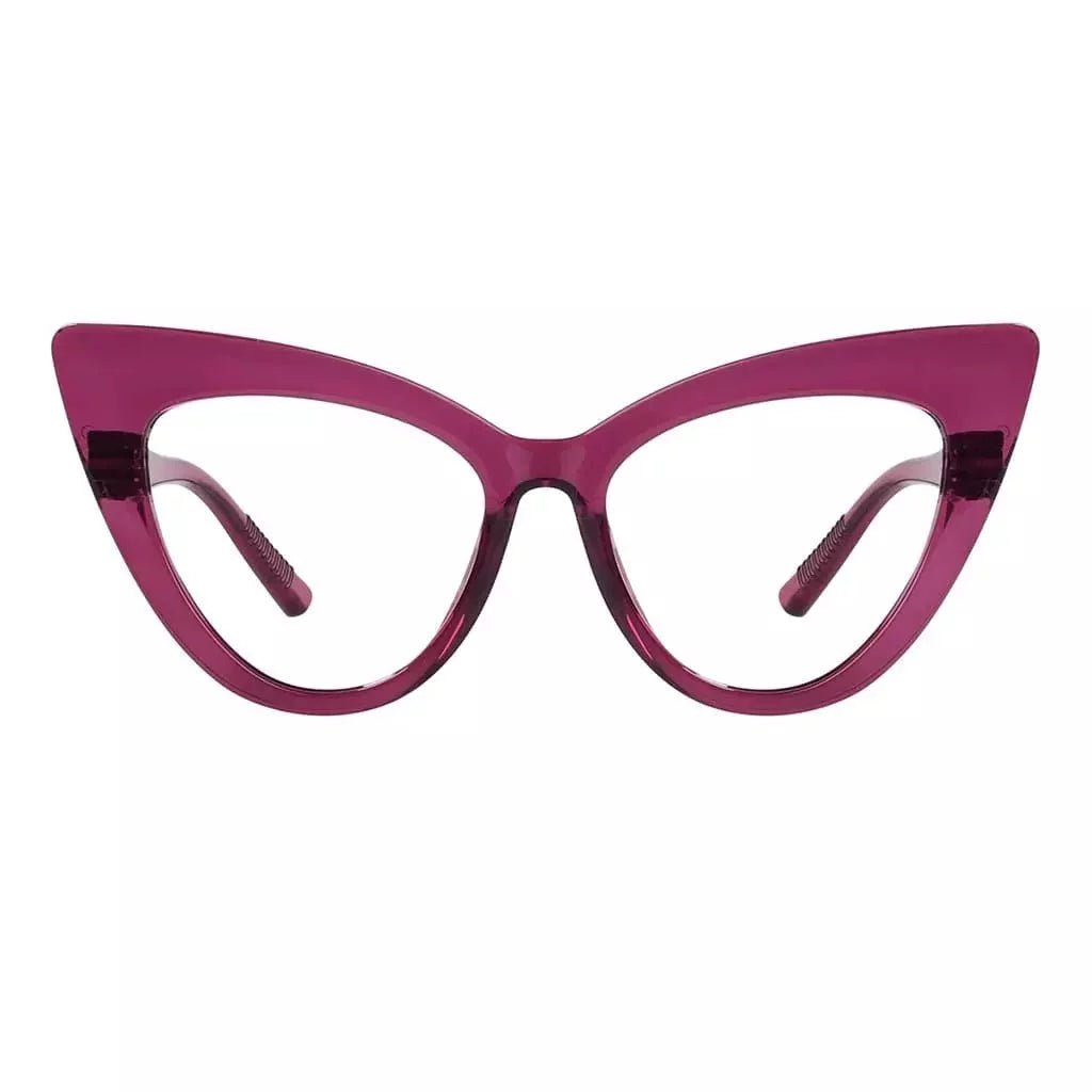 Cat - eye 30% Blue Light Blocking Reading Glasses Oversized Screwless R2318 - B15eyekeeper.com