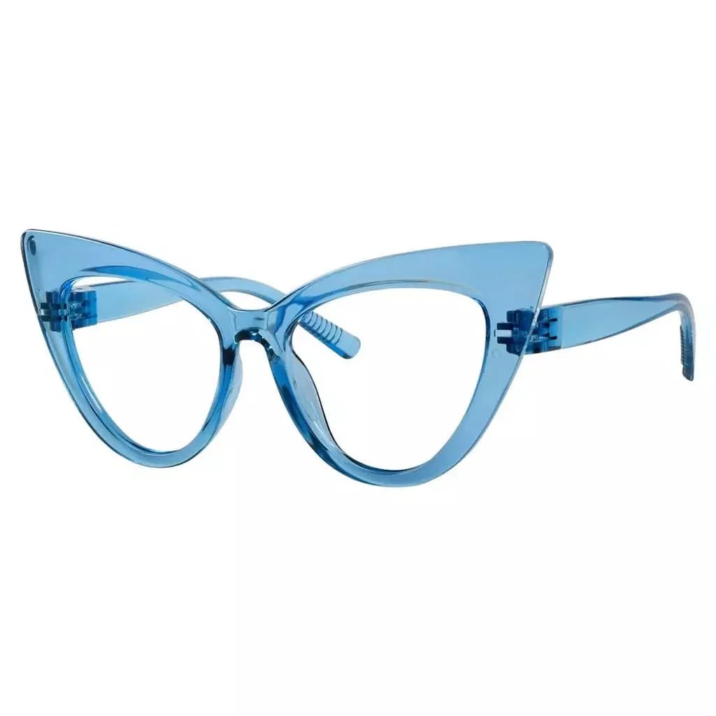 Cat - eye 30% Blue Light Blocking Reading Glasses Oversized Screwless R2318 - B15eyekeeper.com