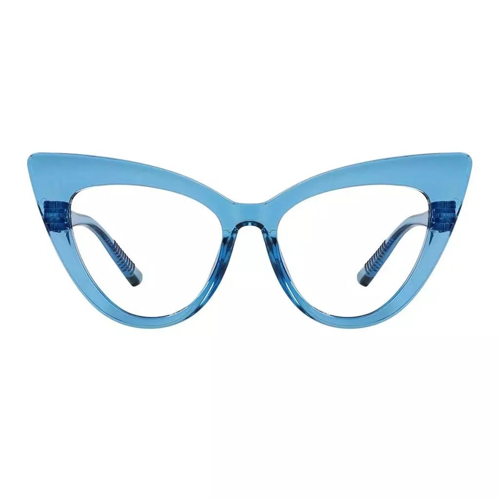 Cat - eye 30% Blue Light Blocking Reading Glasses Oversized Screwless R2318 - B15eyekeeper.com