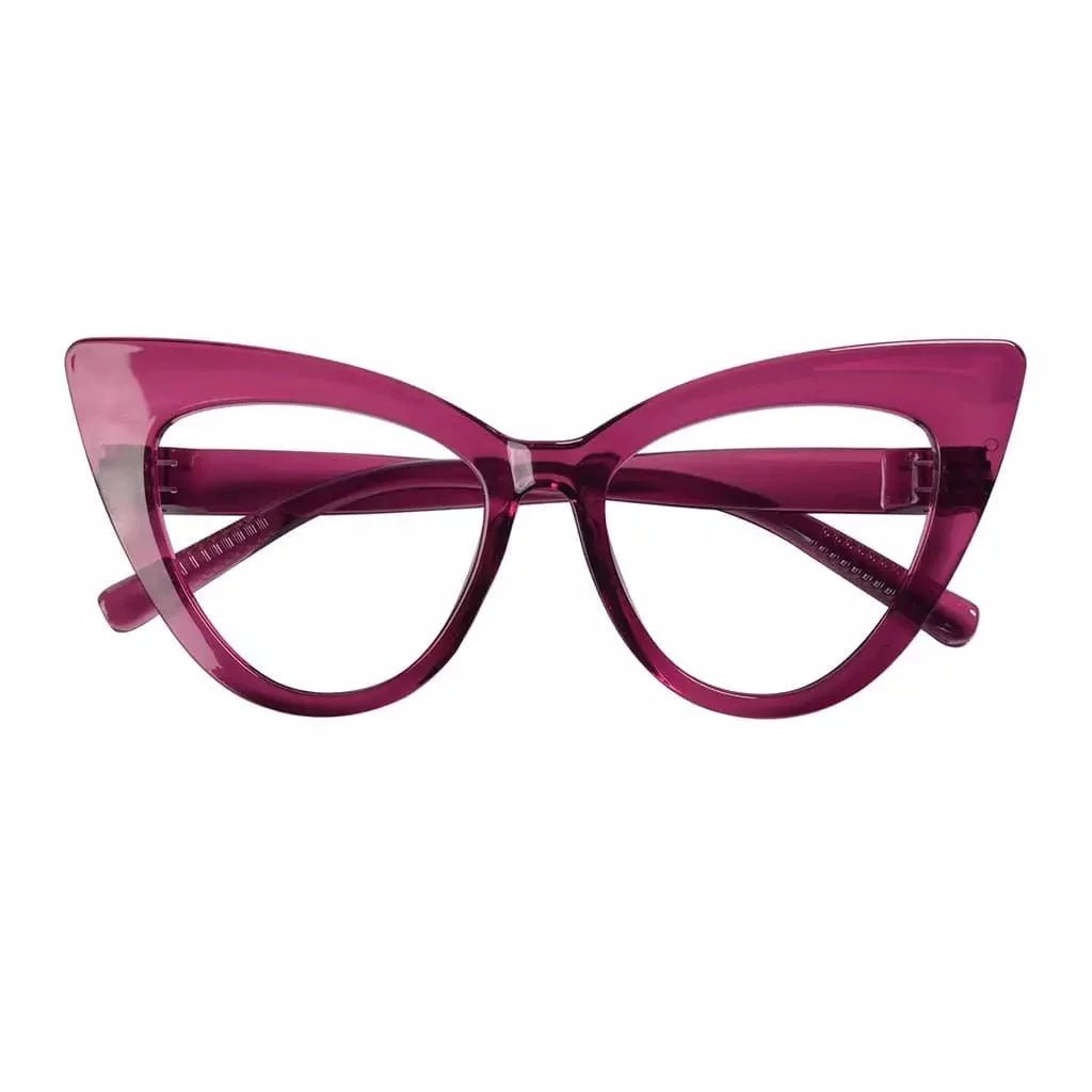 Cat - eye 30% Blue Light Blocking Reading Glasses Oversized Screwless R2318 - B15eyekeeper.com