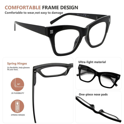 10 Pack Fashionable Cat - eye Reading Glasses R2111eyekeeper.com