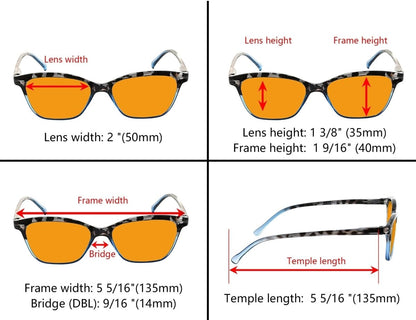 Computer Reading Glasses Dimension 