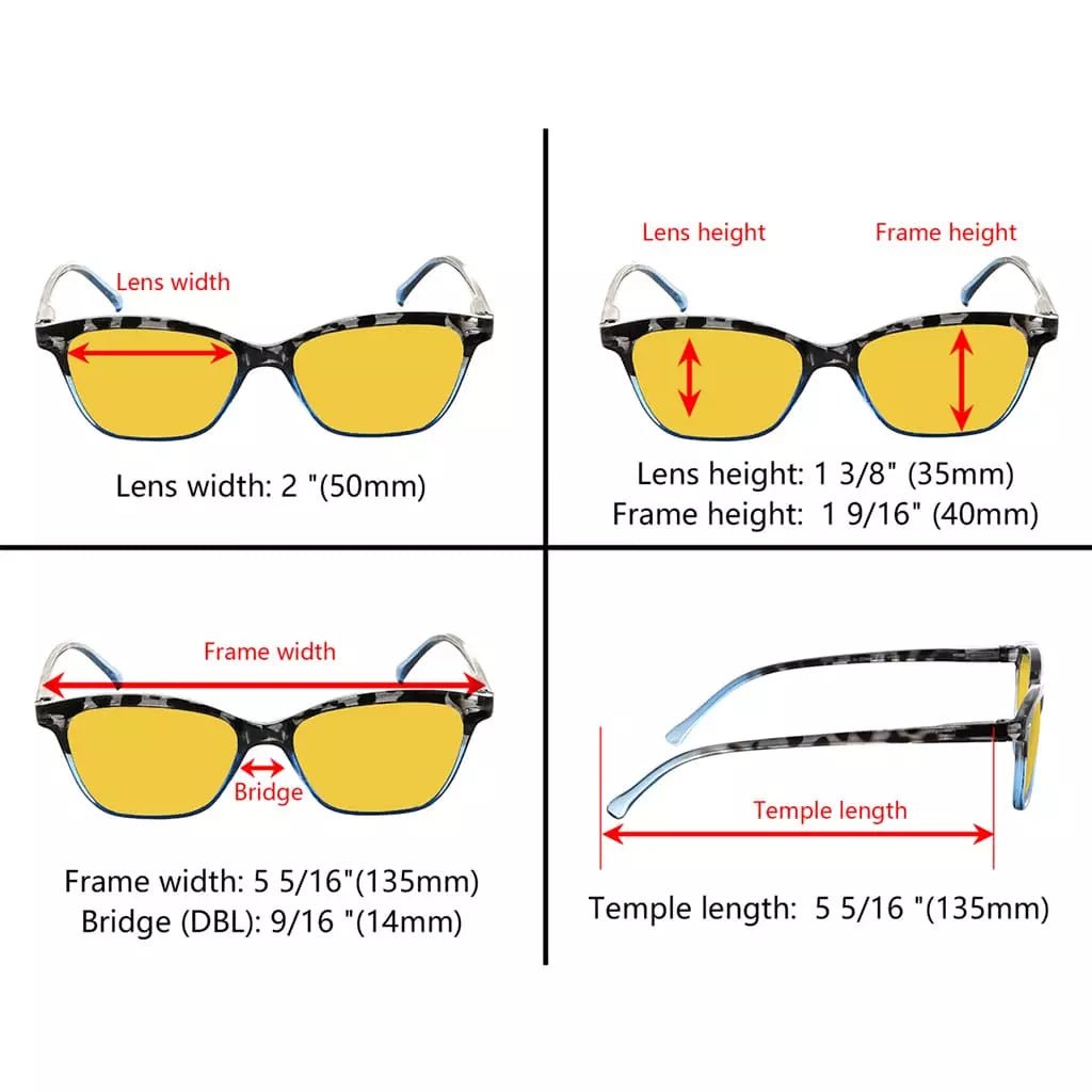 10 Pack Stylish Blue Light Blocking Reading Glasses HP9111eyekeeper.com