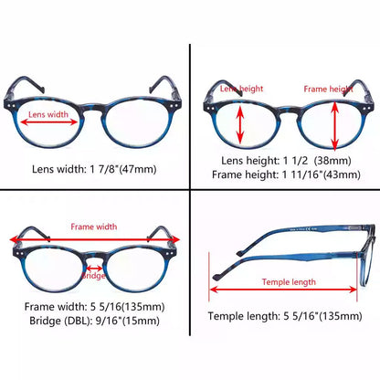 10 Pack Stylish Round Oval Narrow Reading Glasses R071Feyekeeper.com