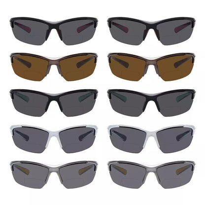 10 Pack TR90 Frame Bifocal Sunglasses Sports Sunshine Readers SG901eyekeeper.com