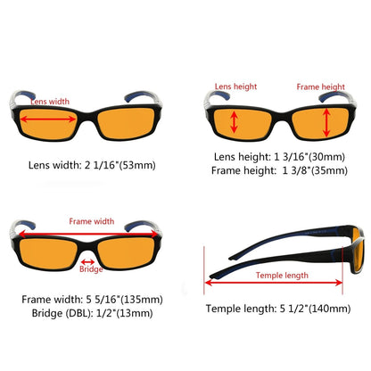 10 Pack TR90 Orange Tinted Blue Light Blocking Reading Glasses Computer Readers DSXM01eyekeeper.com