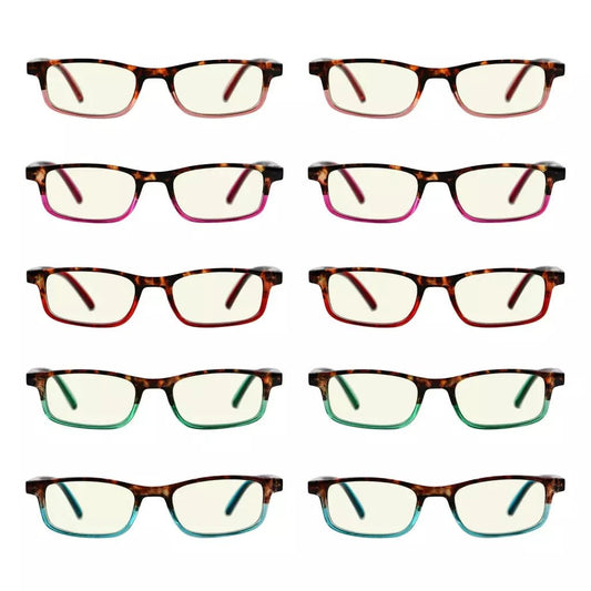10 Pack Two Tone Blue Light Filter Reading Glasses CG111eyekeeper.com