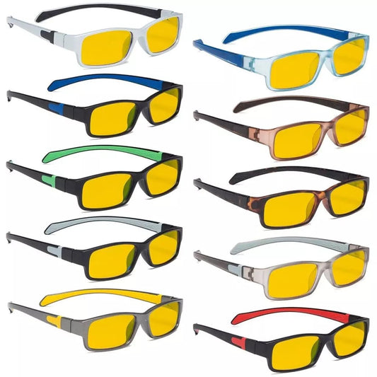 10 Pack Yellow Tinted Blue Light Filter Reading Glasses CGXM02eyekeeper.com