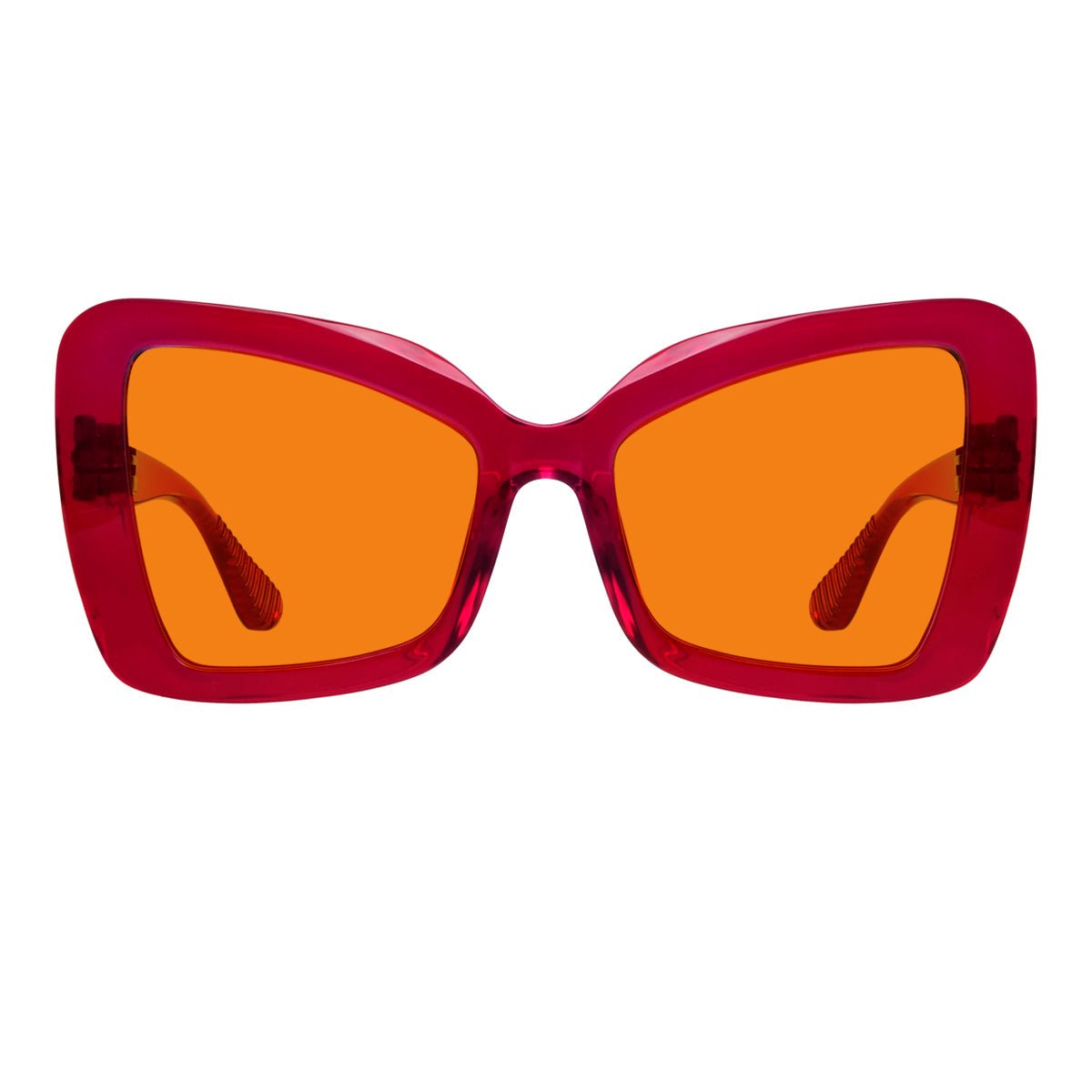 100% Blue Blocking Glasses Cat - eye Orange Lens Metalless Screwless R2315 - B98eyekeeper.com