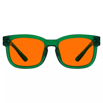 100% Blue Blocking Glasses Square Orange Lens Metalless Screwless Eyewear R033 - B98eyekeeper.com