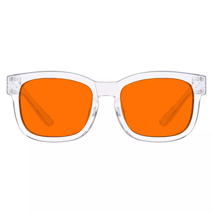 100% Blue Blocking Glasses Square Orange Lens Metalless Screwless Eyewear R033 - B98eyekeeper.com