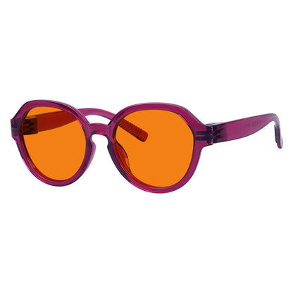 100% Blue Blocking Orange Glasses Oversized Metalless Nighttime Eyewear R2317 - B98eyekeeper.com