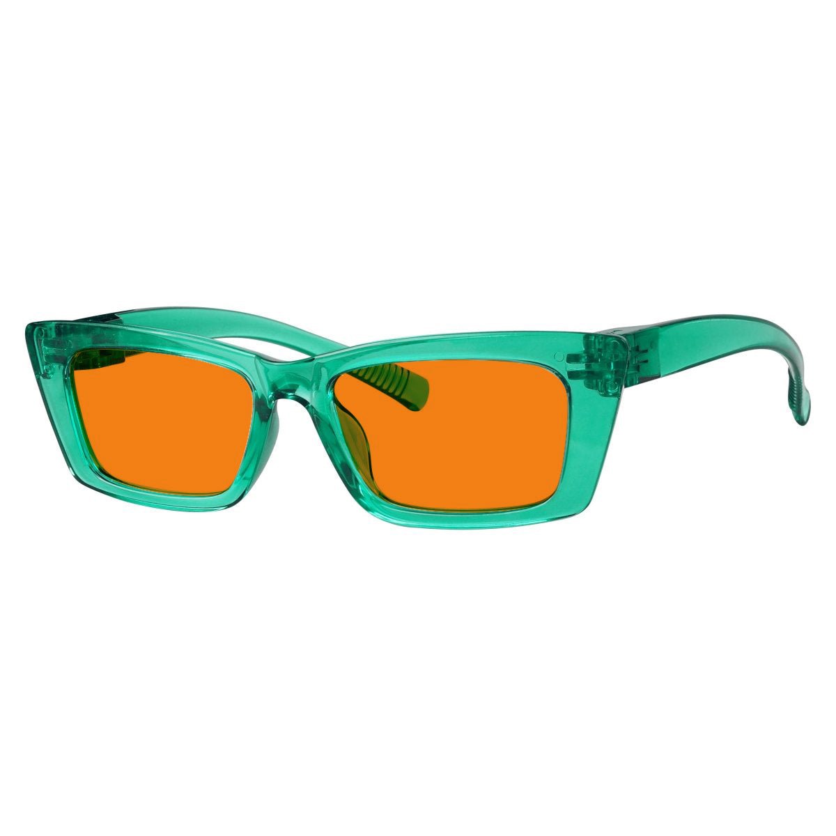 100% Blue Blocking Orange Lens Cat - eye Glasses Metalless R2501 - B98eyekeeper.com