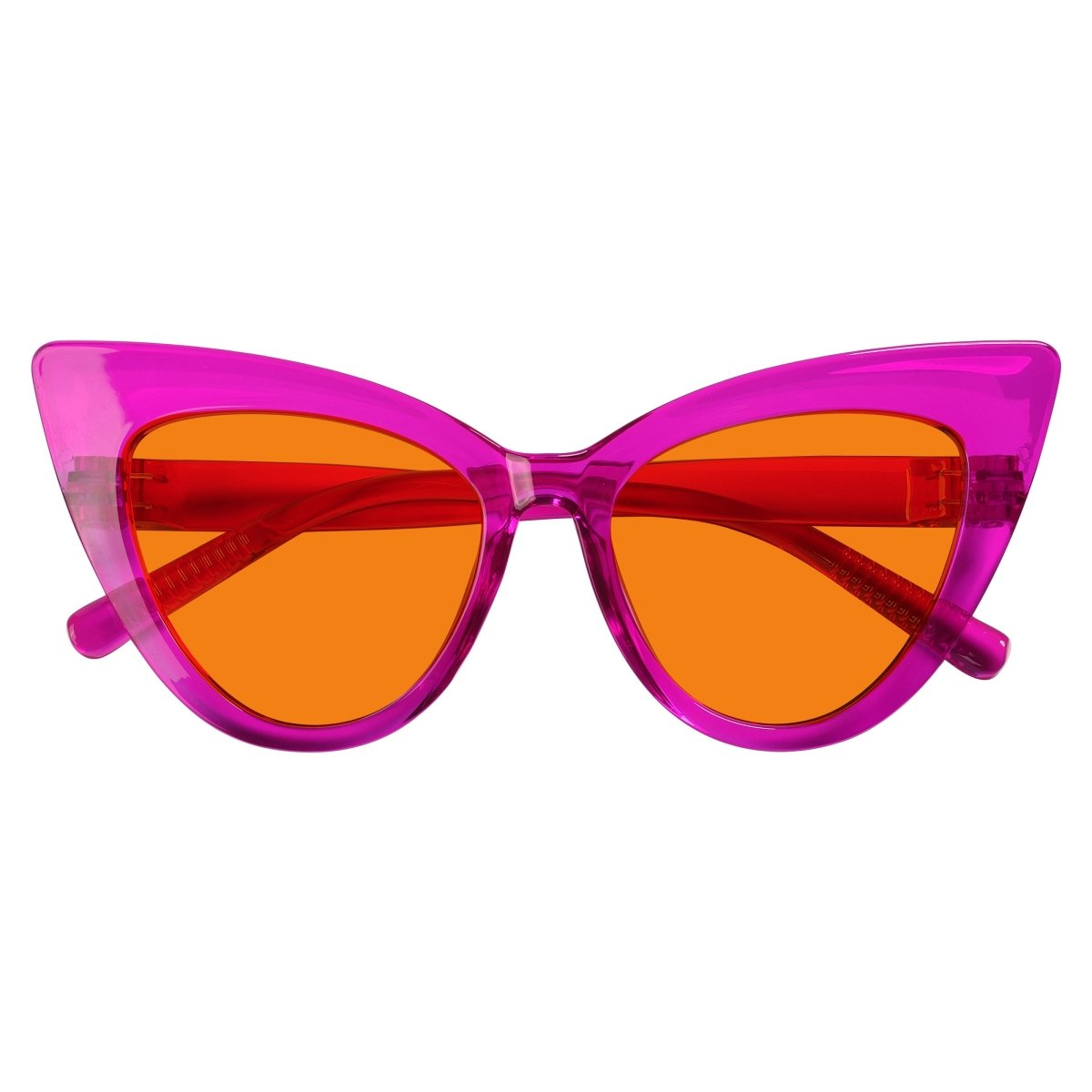 100% Blue Light Blocking Orange Cat - eye Nighttime Glasses R2318 - B98eyekeeper.com