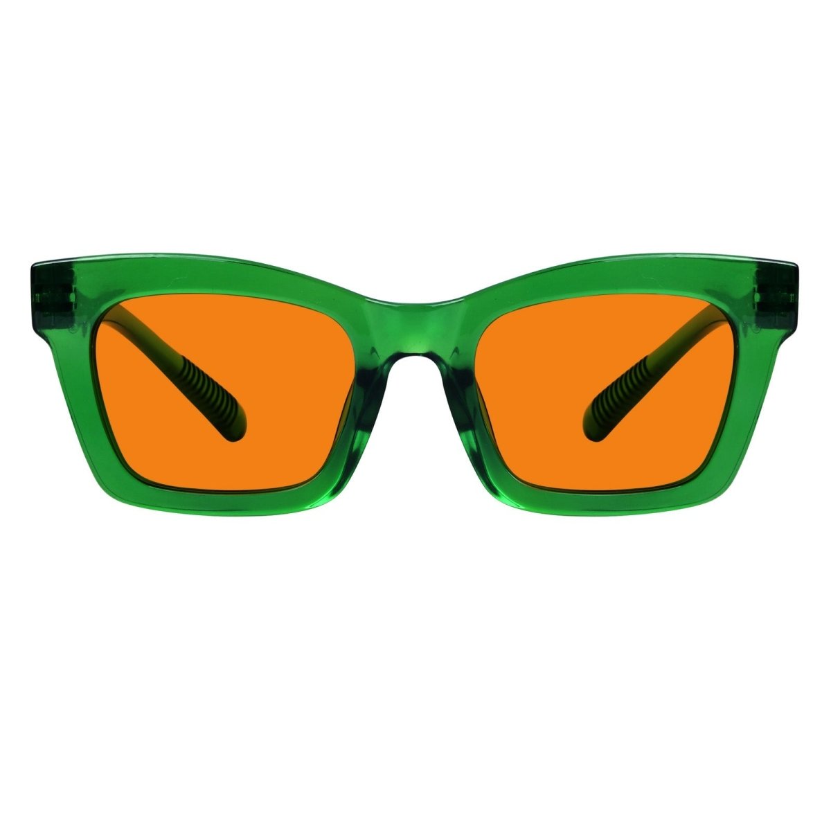 100% Blue Light Blocking Orange Glasses Metalless Screwless R2308 - B98eyekeeper.com