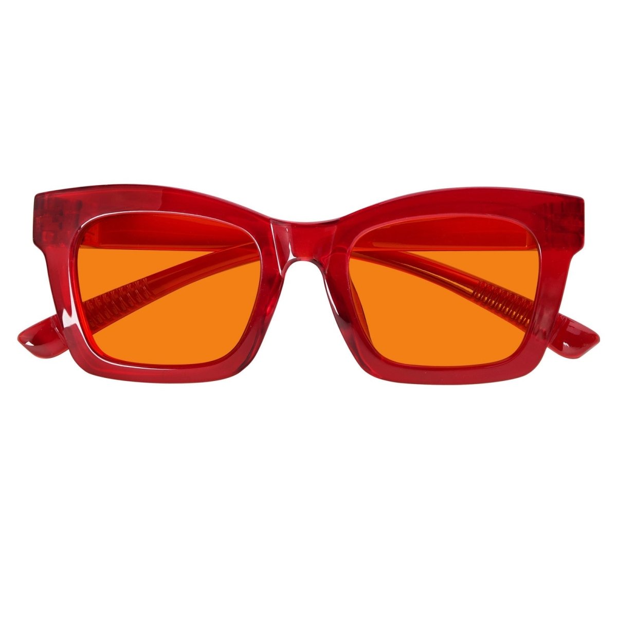 100% Blue Light Blocking Orange Glasses Metalless Screwless R2308 - B98eyekeeper.com