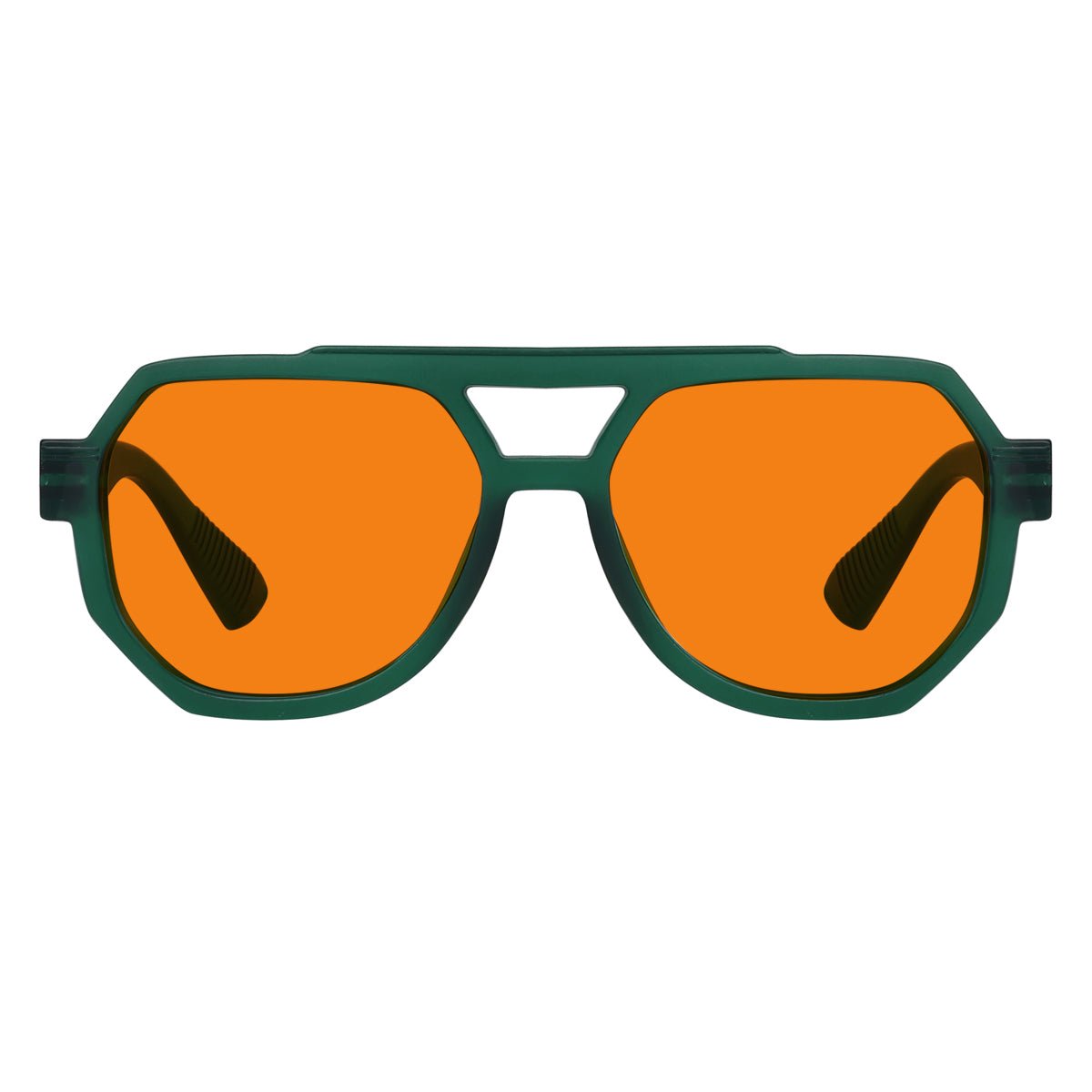 100% Blue Light Blocking Orange Metalless Pilot Glasses R2309 - B98eyekeeper.com