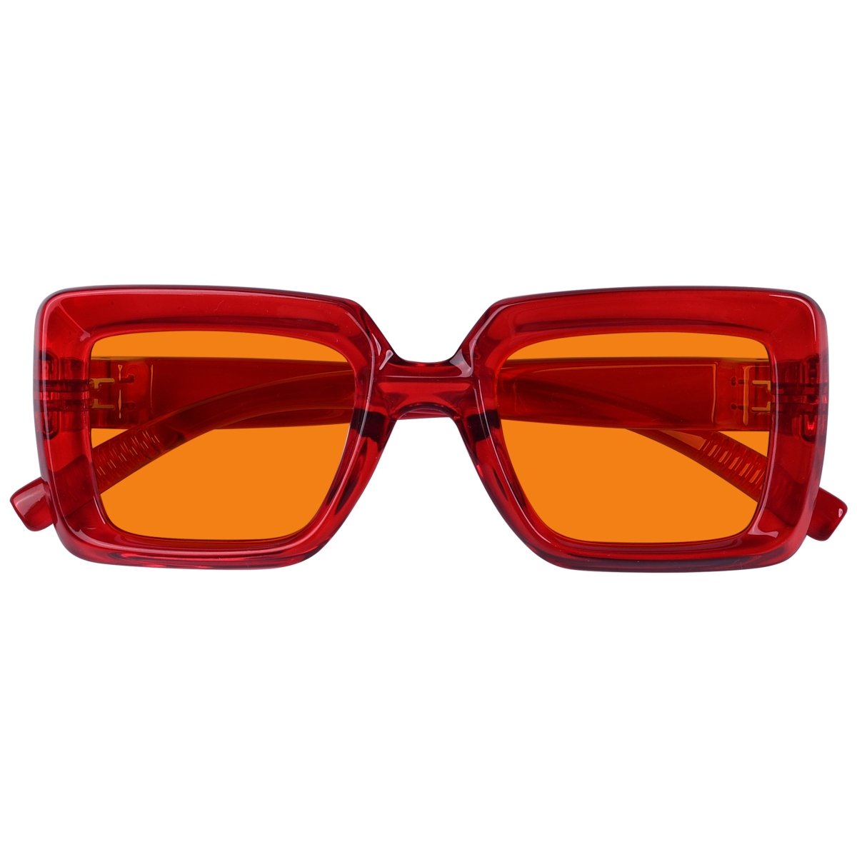 100% Blue Light Blocking Orange Thick Frame Screwless Eyewear NR2101 - B98eyekeeper.com