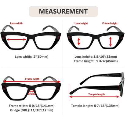 12 Pack Cat - eye Reading Glasses Thicker Frame Readers R2017eyekeeper.com