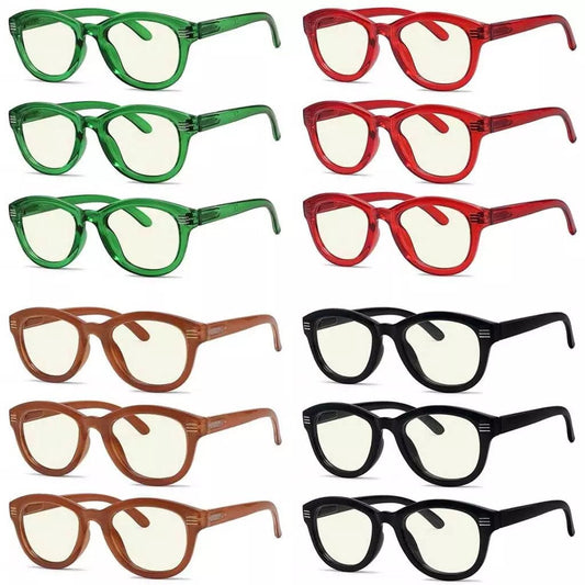 12 Pack Cute Blue Light Filter Reading Glasses UV2107eyekeeper.com