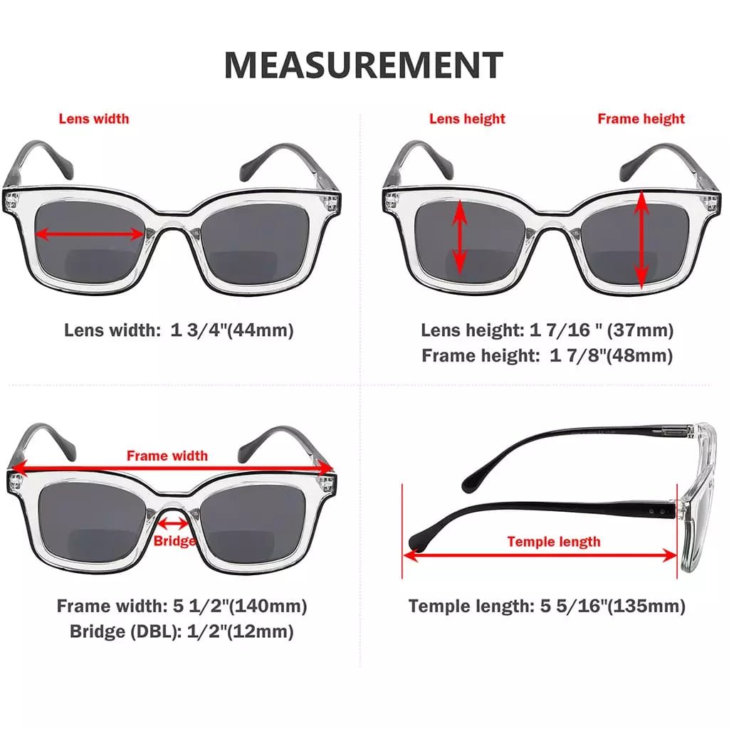 12 Pack Double Color Frame Bifocal Sunglasses SBR2105eyekeeper.com