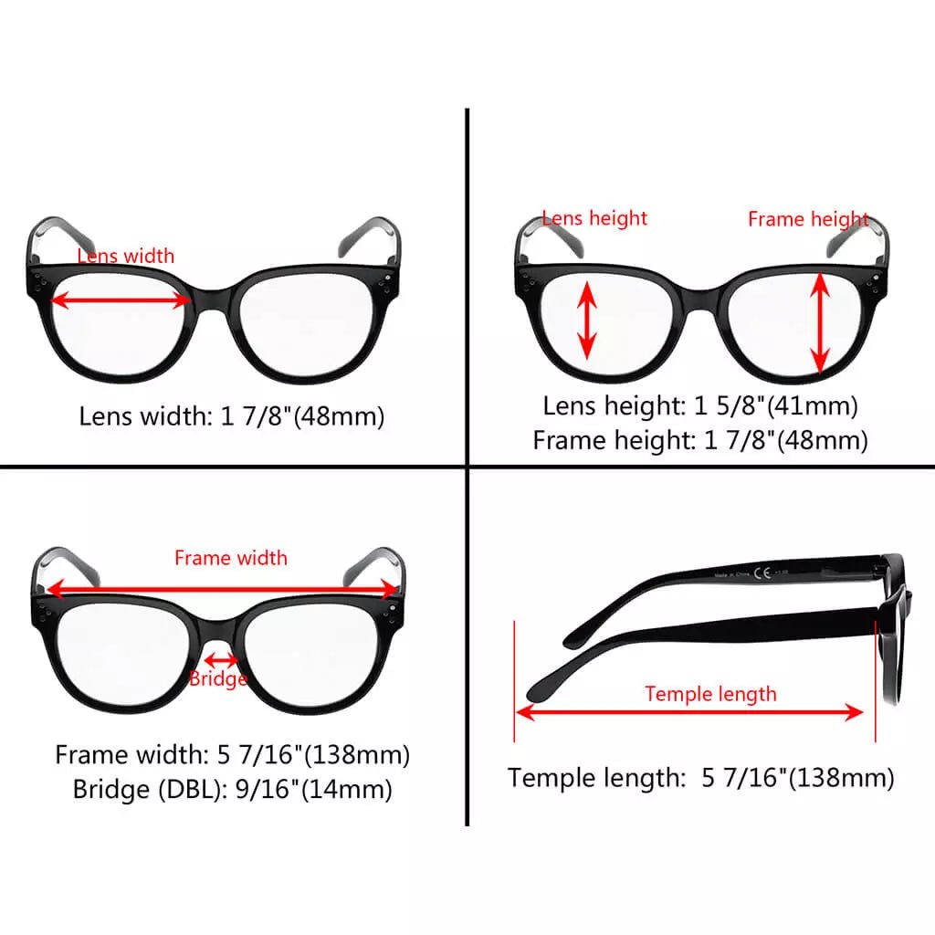 12 Pack Fashion Reading Glasses Thicker Frame Readers R9110eyekeeper.com