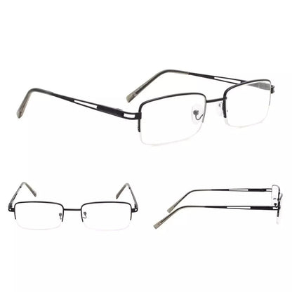 12 Pack Half - rim Metal Reading Glasses with Reading Sunglasses R15014eyekeeper.com