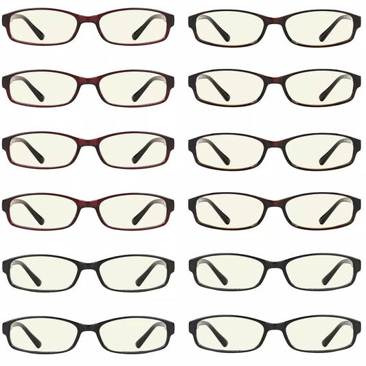 12 Pack Pattern Blue Light Blocking Reading Glasses CG908eyekeeper.com