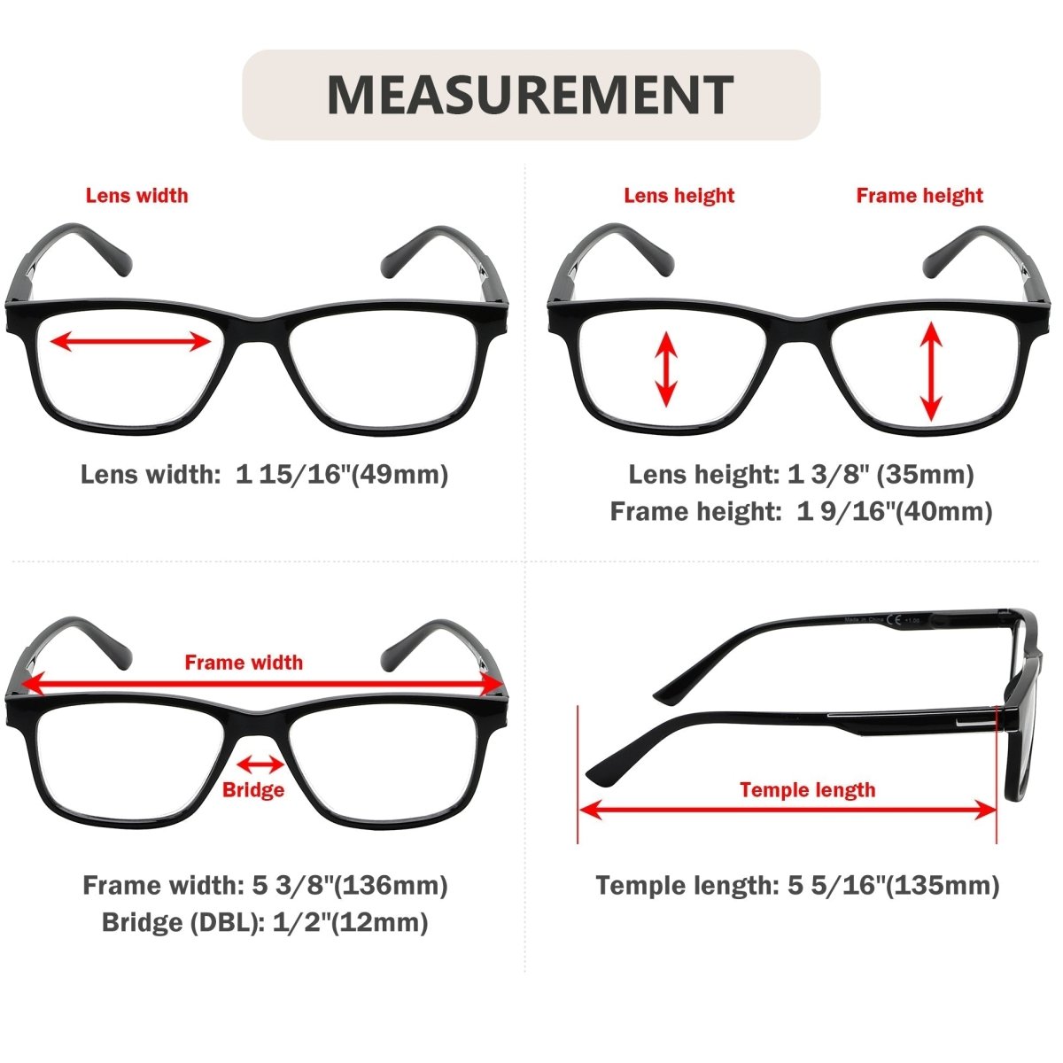 12 Pack Rectangle Chic Reading Glasses Design Readers R005Neyekeeper.com