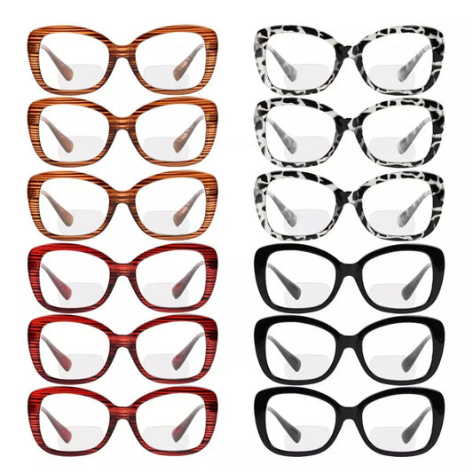 12 Pack Retro Bifocal Reading Glasses Vintage Elegant Readers BR2011eyekeeper.com