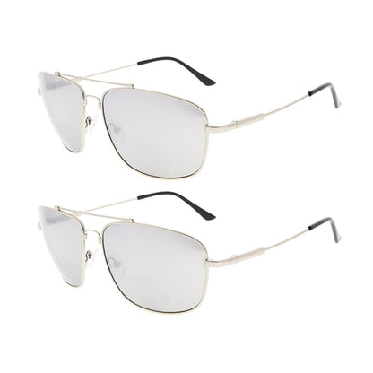 2 Pack Full Rim Bifocal Reading Sunglasses Readers SG1801eyekeeper.com