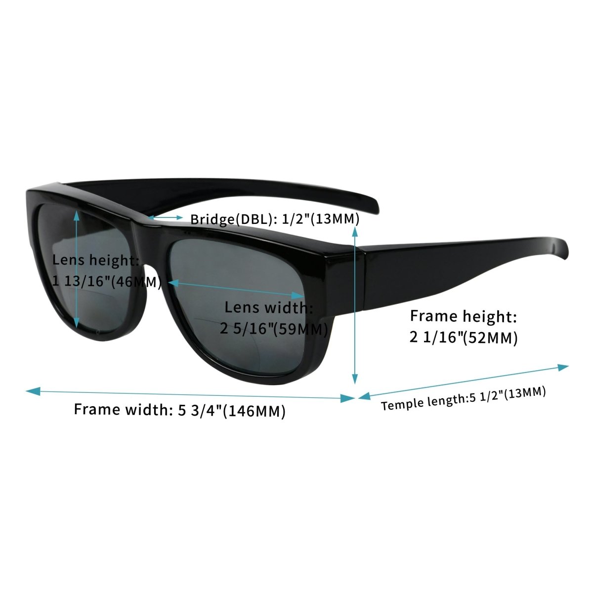 2 Pack Polarized Fitover Sunshine Readers Bifocal Sunglasses S022eyekeeper.com