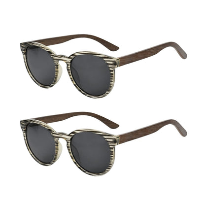 2 Pack Stylish Round Polarized Sunglasses S009PGSGeyekeeper.com