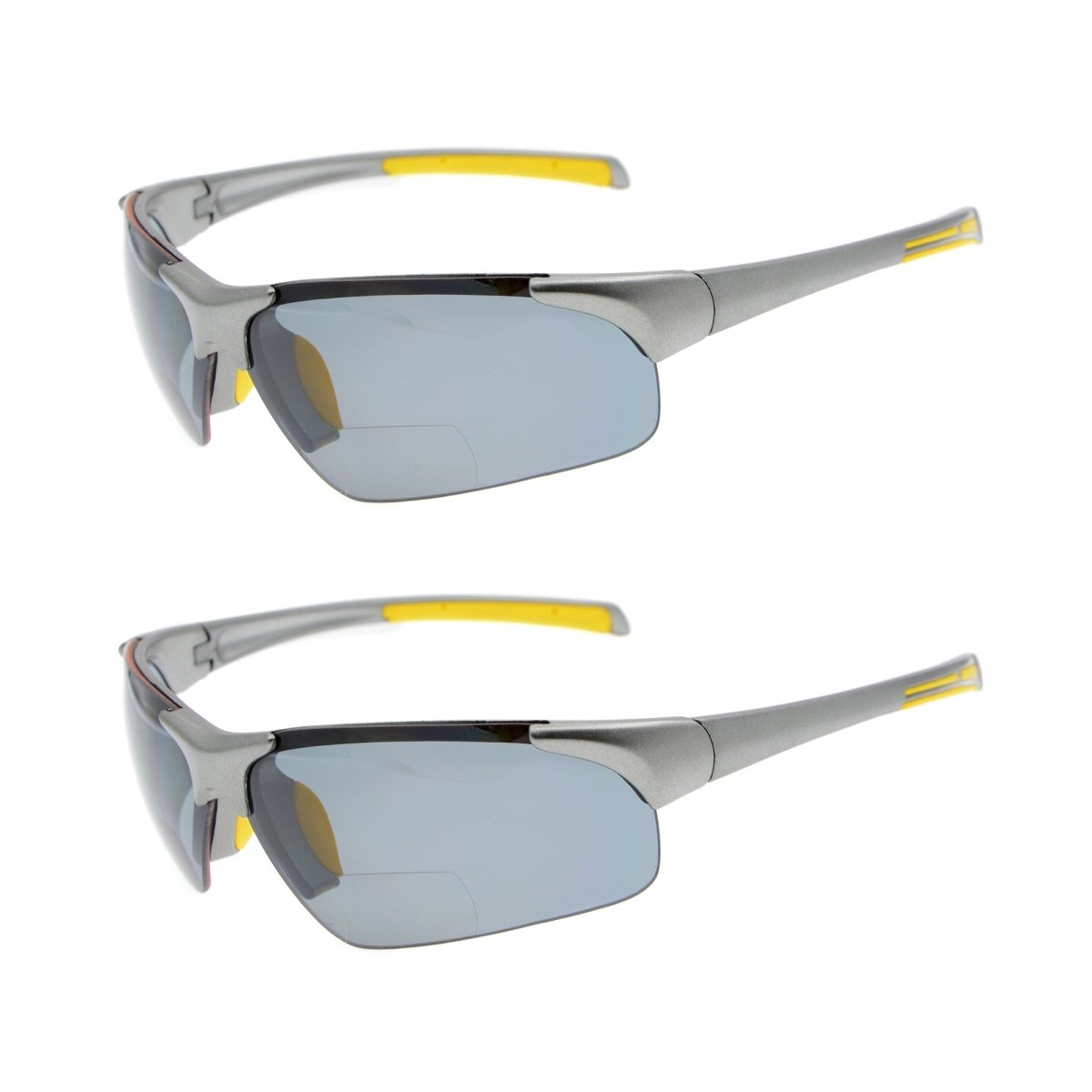 2 Pack TR90 Half - Rim Sport Bifocal Reading Sunglasses TH6186PGSGeyekeeper.com