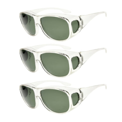 3 Pack Fashion Polarized Sunglasses Fitover Glasses S030eyekeeper.com