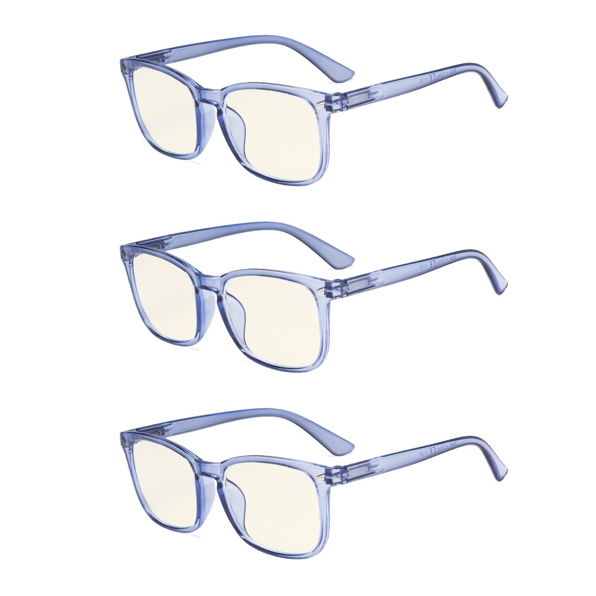 3er Pack Klassische Trendy Blaulichtfilter Lesebrille UVRT1801