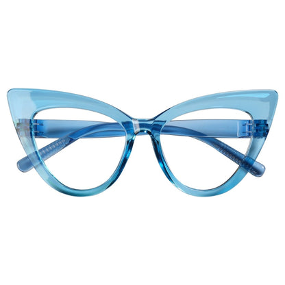 30% Blue Light Blocking Oversized Cat - eye Screwless Glasses R2318 - B15eyekeeper.com