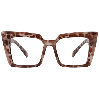 30% Blue Light Blocking Oversized Metalless Screwless Cat - eye Eyeglasses NR2141 - B15eyekeeper.com