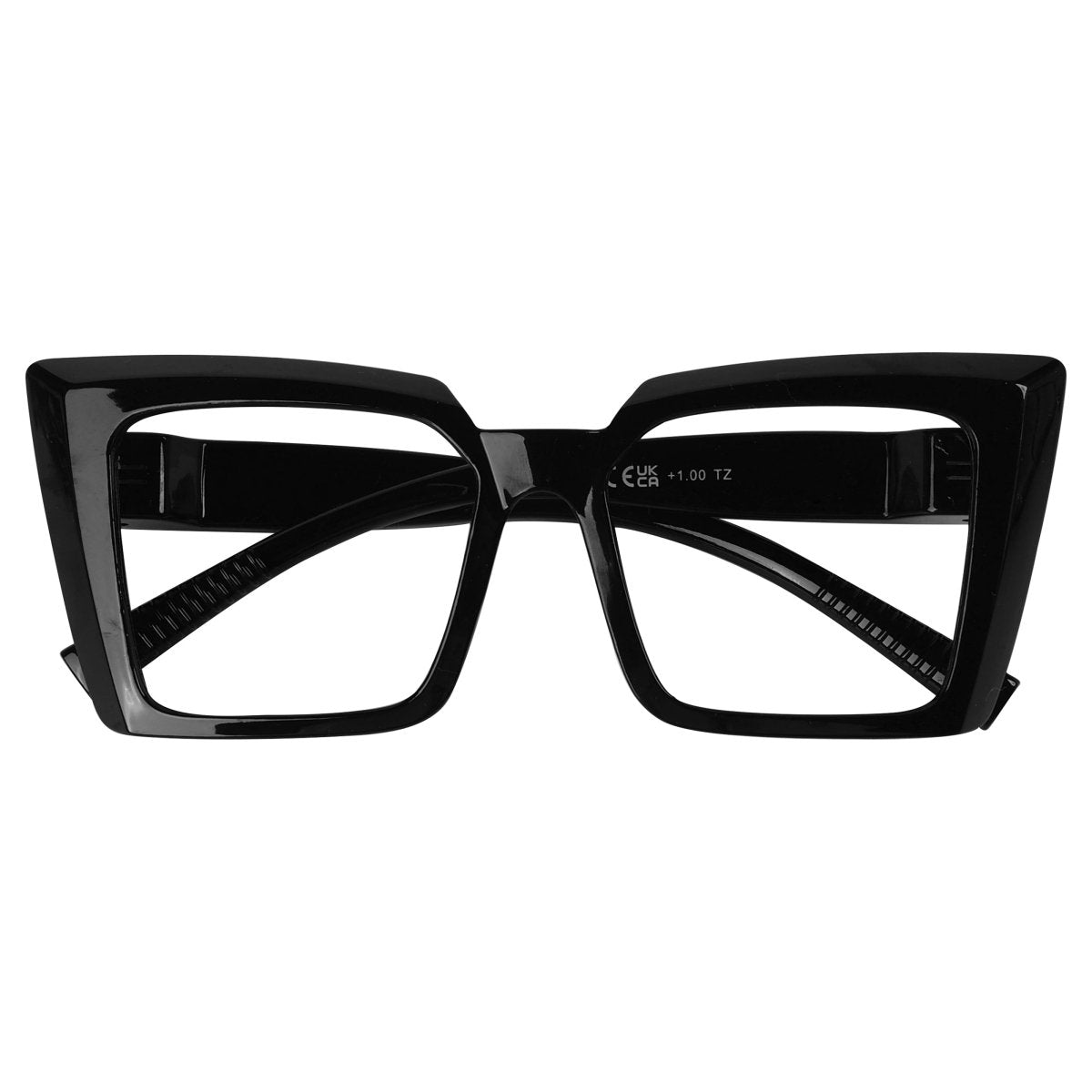 30% Blue Light Blocking Oversized Metalless Screwless Cat - eye Eyeglasses NR2141 - B15eyekeeper.com