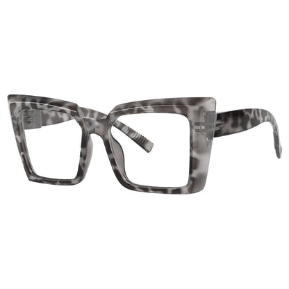 30% Blue Light Blocking Oversized Metalless Screwless Cat - eye Eyeglasses NR2141 - B15eyekeeper.com