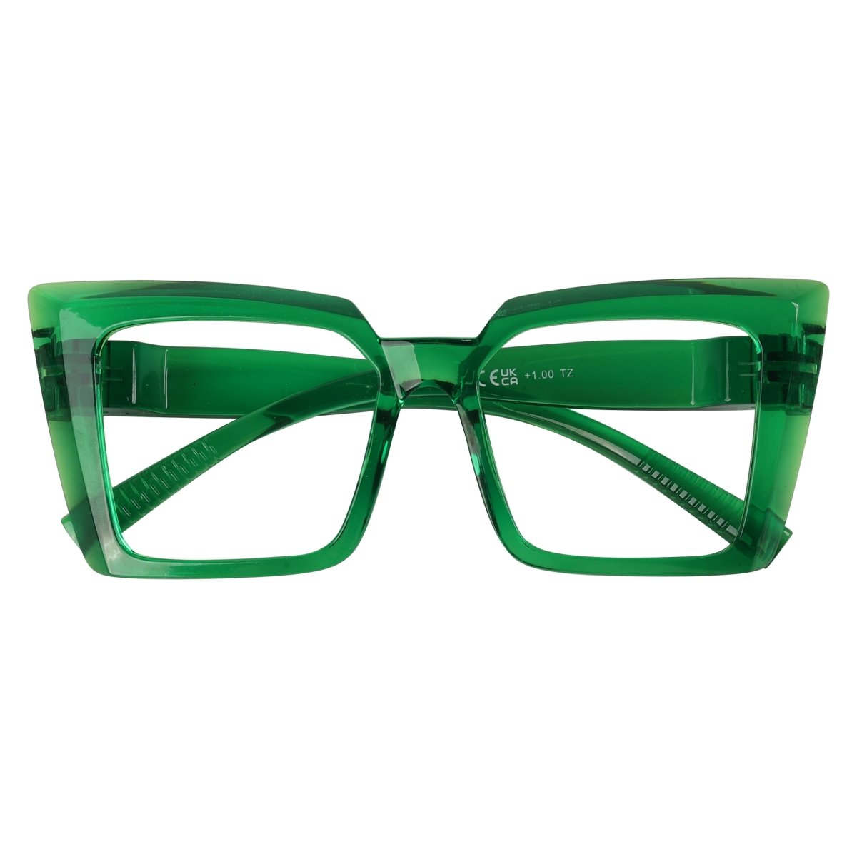 30% Blue Light Blocking Oversized Metalless Screwless Cat - eye Eyeglasses NR2141 - B15eyekeeper.com