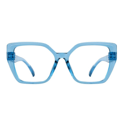 30% Blue Light Blocking Reading Glasses Oversized Screwless R2314 - B15eyekeeper.com