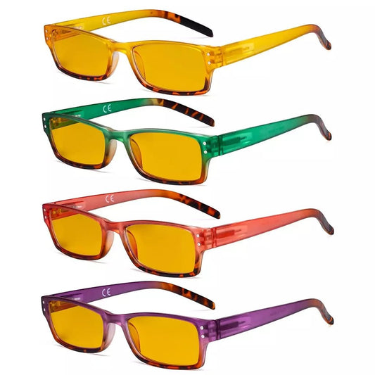 4 Pack Blue Light Blocking Reading Glasses HP012Deyekeeper.com